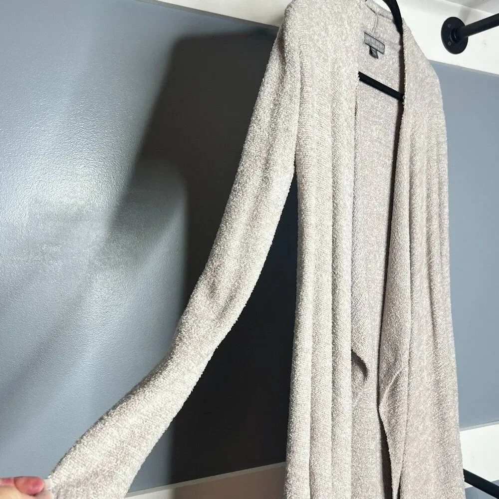 Barefoot Dreams Bamboo Chic Lite Gray Open Front Duster Cardigan Cozy S M